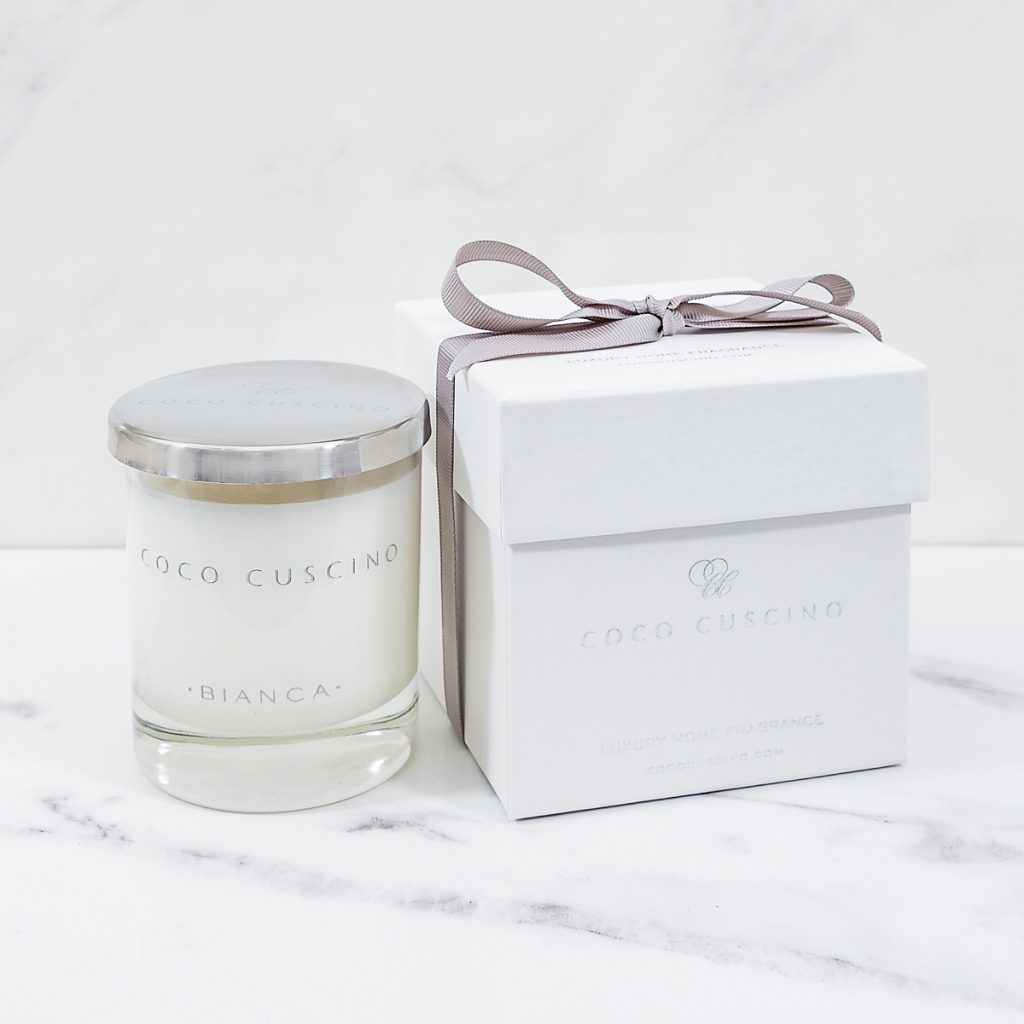 BIANCA HOME CANDLE Citrus & Verbena Coco Cuscino