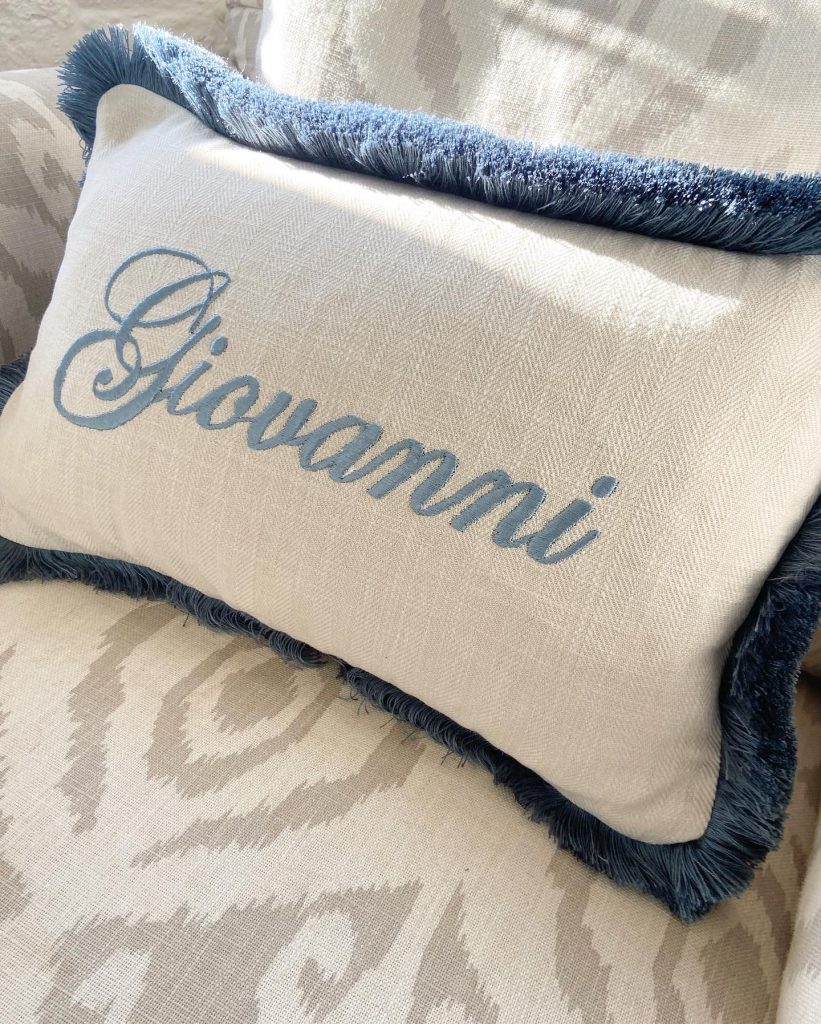 Navy Trim Cushion